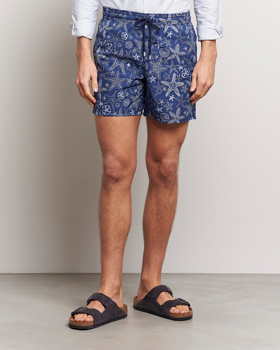 Herre | | Vilebrequin | Moorea Starlettes Swim Shorts Encre
