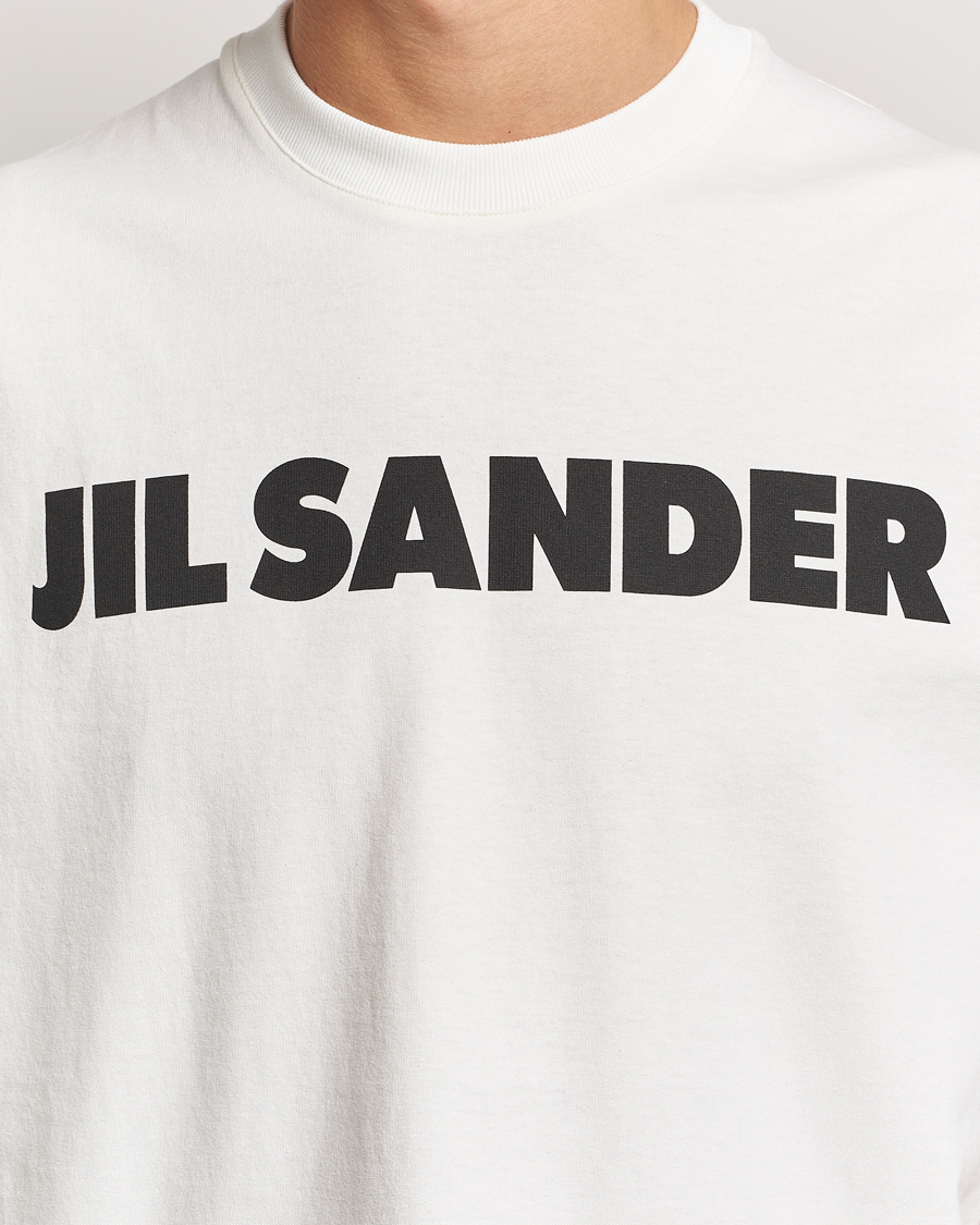 Herre | T-Shirts | Jil Sander | Round Collar Logo T-Shirt White