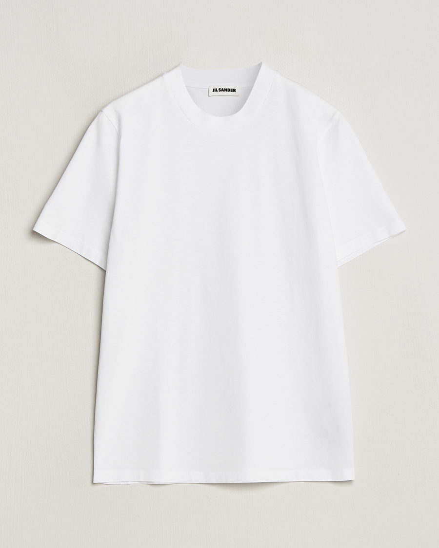 Herre | T-Shirts | Jil Sander | Round Collar Simple T-Shirt White