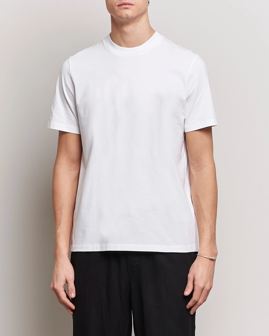 Herre | Jil Sander | Jil Sander | Round Collar Simple T-Shirt White