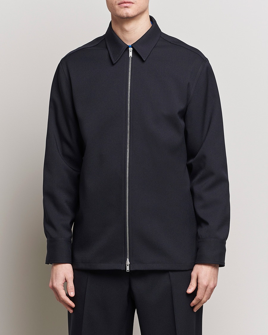 Herre |  | Jil Sander | Full Zip Overshirt Midnight