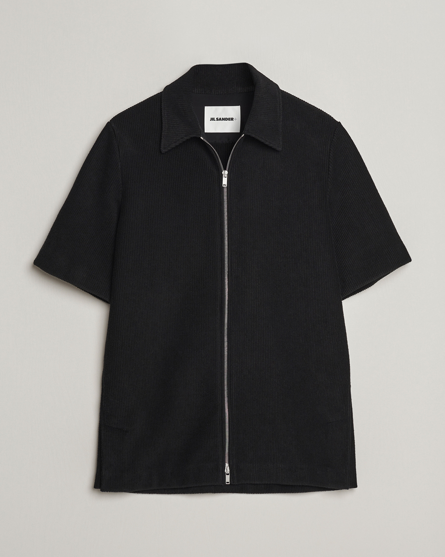 Herre | Skjorter | Jil Sander | Full Zip Camp Shirt Black
