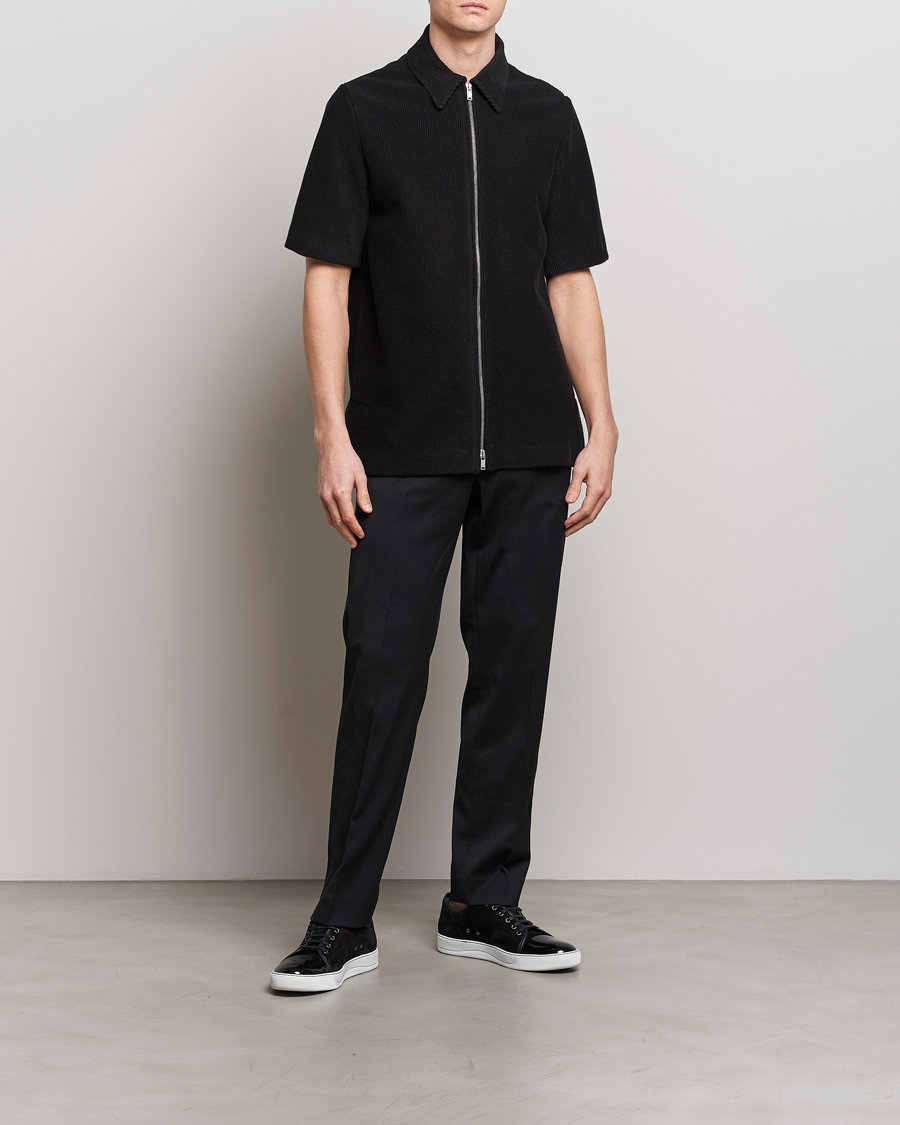 Herre | Skjorter | Jil Sander | Full Zip Camp Shirt Black