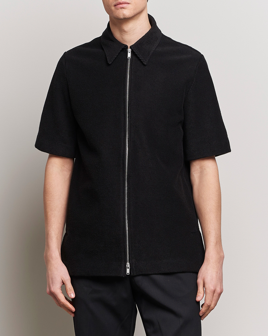 Men | Jil Sander | Jil Sander | Full Zip Camp Shirt Black