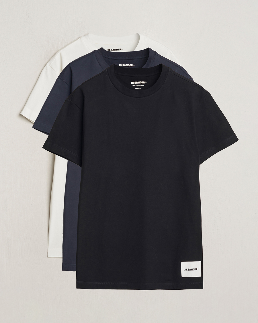 Herre | T-Shirts | Jil Sander | 3-Pack Short Sleeve T-Shirts White/Navy/Black