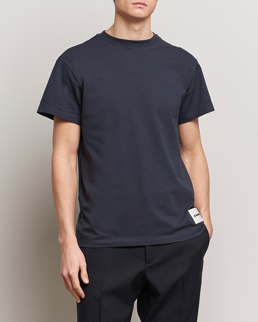 Herre | Nye varemerker | Jil Sander | 3-Pack Bottom Logo T-Shirts White/Navy/Black