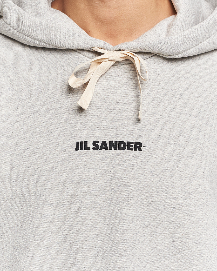 Herre | Gensere | Jil Sander | Small Logo Cotton Hoodie Light Grey