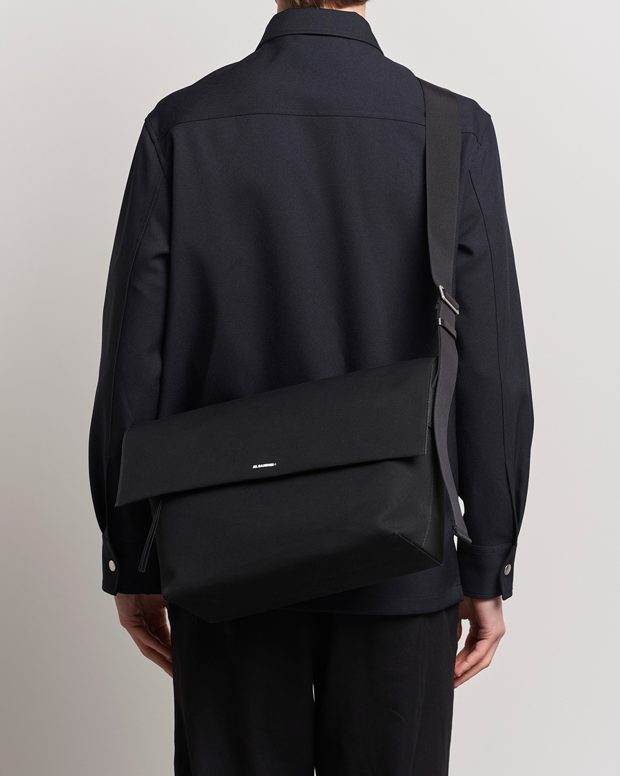 Herre | Nye varemerker | Jil Sander | Canvas/Leather Cross Body Bag Black