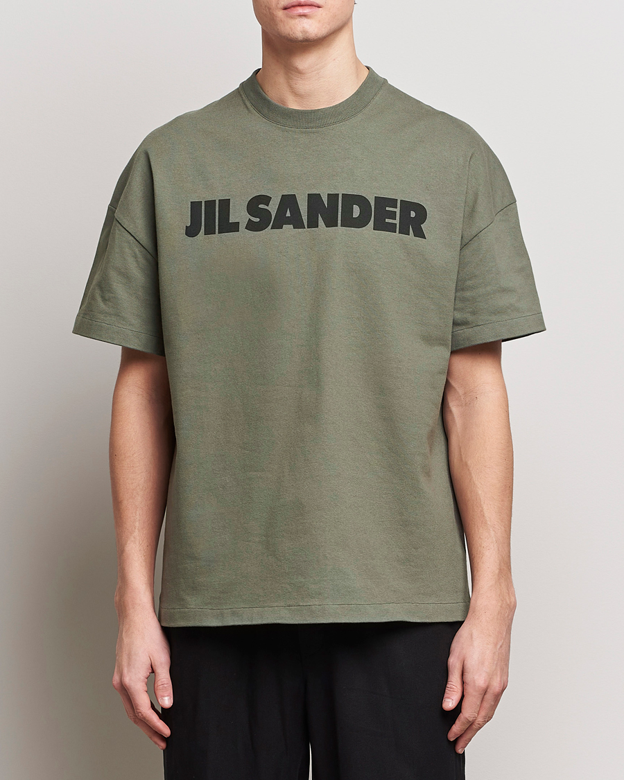 Herre | Jil Sander | Jil Sander | Printed Logo T-Shirt Thyme Green
