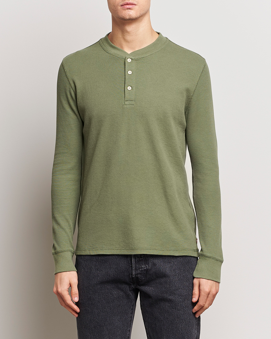 Herre | Gensere | Levi's | Thermal Henley Bluish Olive