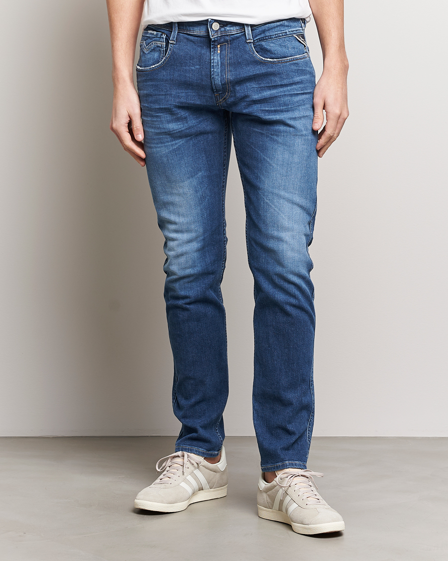 Herre | Slim fit | Replay | Anbass Stretch Jeans Dark Blue