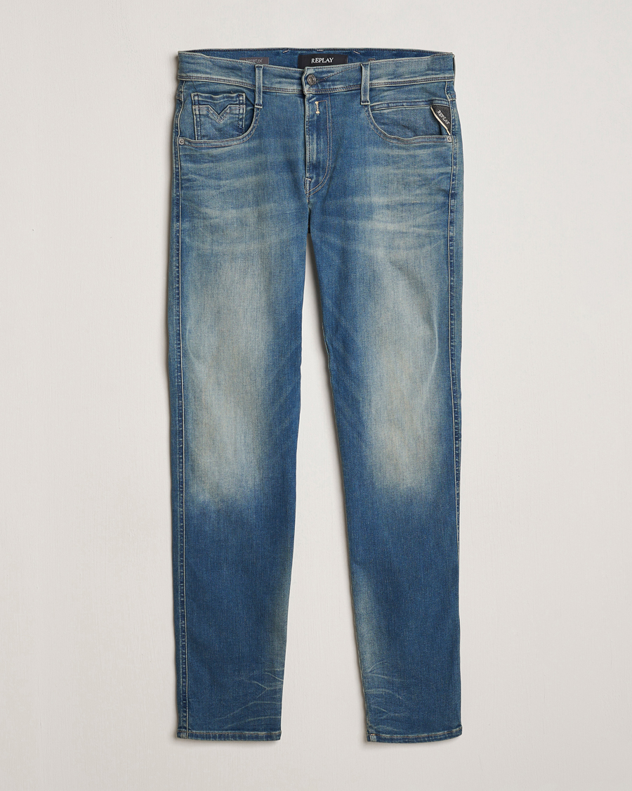Herre | Jeans | Replay | Anbass Hyperflex Dust Wash Jeans Medium Blue