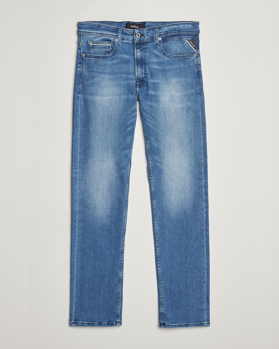 Herre | Bukser | Replay | Grover Powerstretch Jeans Medium Blue