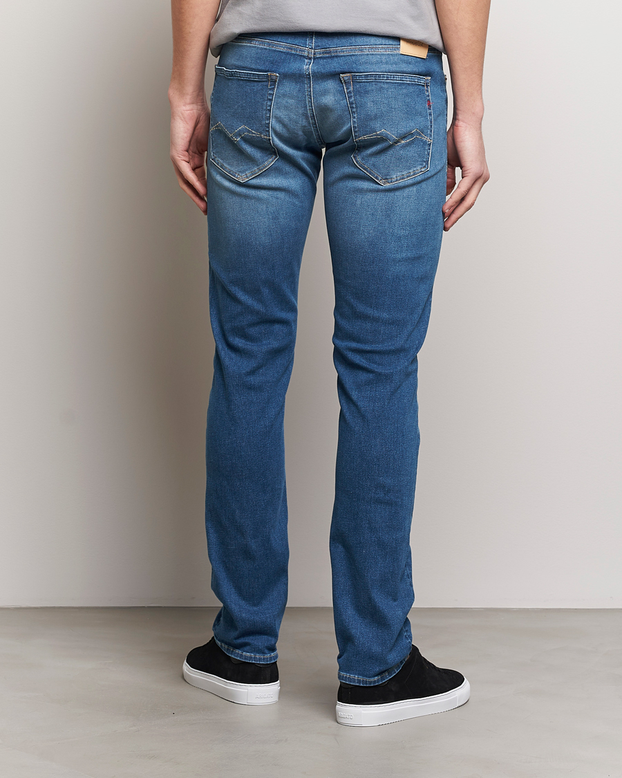 Herre | Jeans | Replay | Grover Straight Fit Hyperflex Jeans Medium Blue