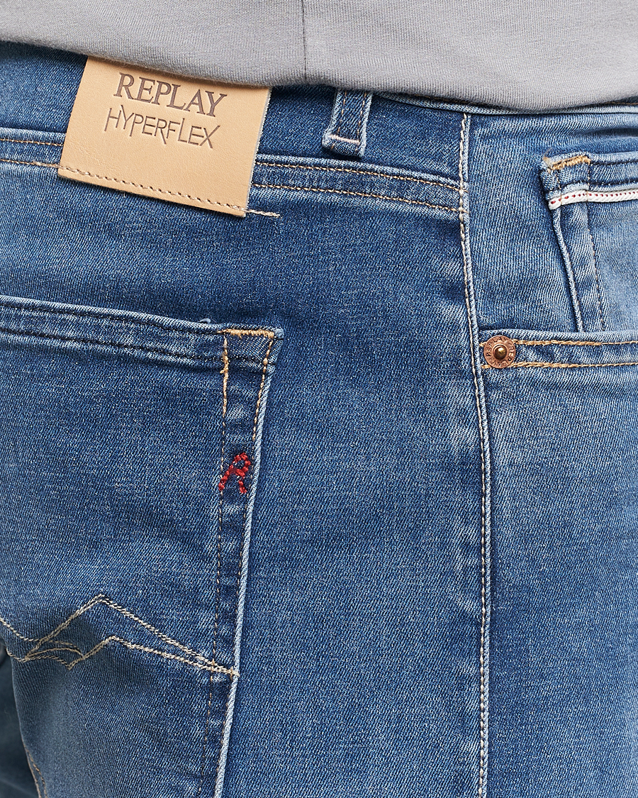 Herre | Jeans | Replay | Grover Straight Fit Hyperflex Jeans Medium Blue