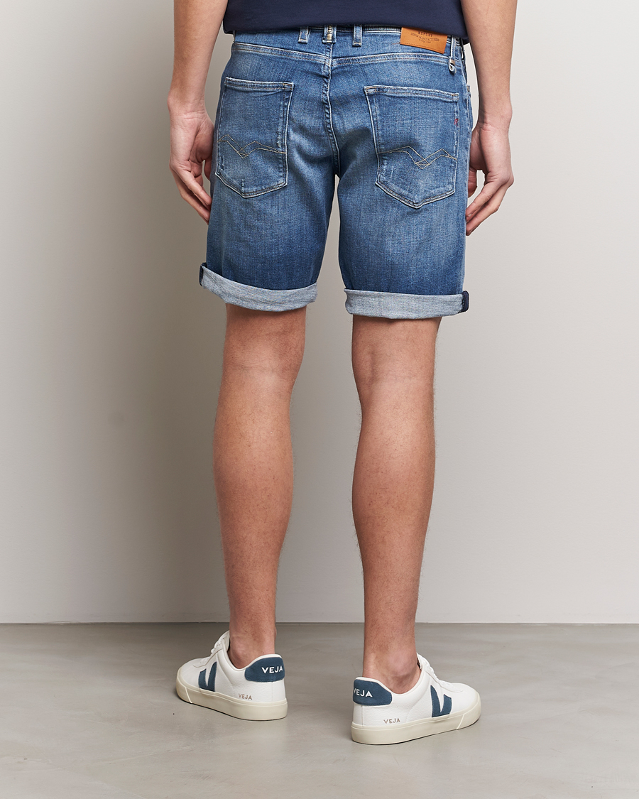 Herre | Shorts | Replay | RBJ981 10 Year Wash Denim Shorts Medium Blue