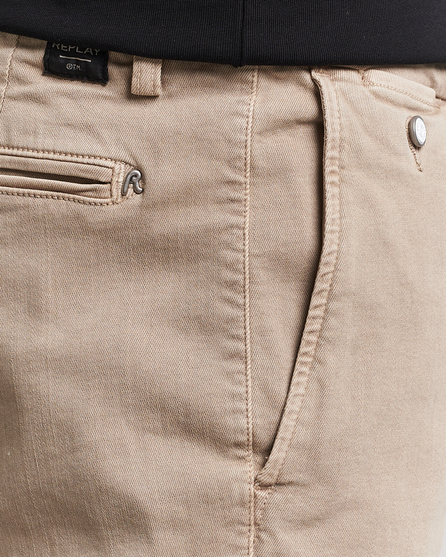 Herre | Bukser | Replay | Benni Hyperflex X-Lite Chinos Coffee Cream