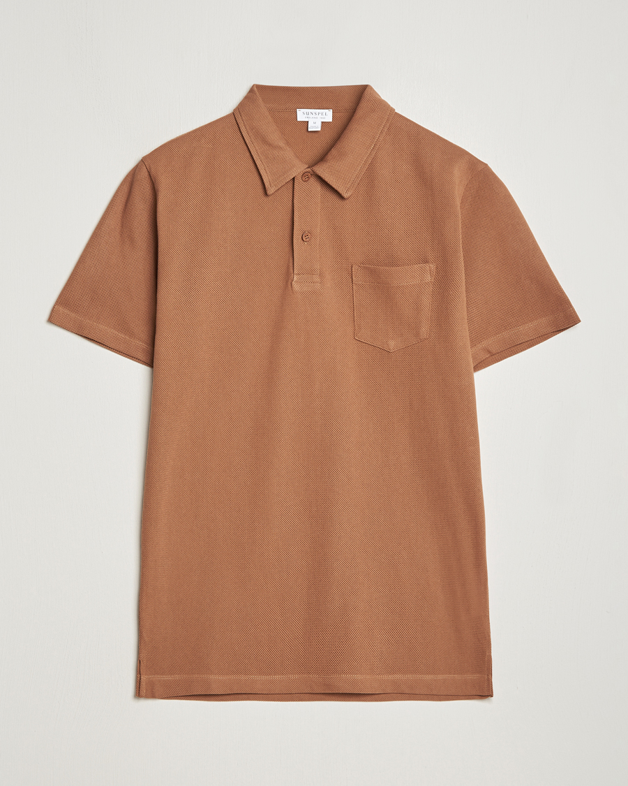 Herre | Pikéer | Sunspel | Riviera Polo Shirt Dark Camel