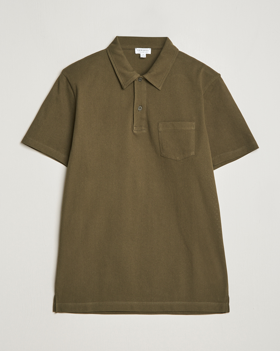 Herre | Pikéer | Sunspel | Riviera Polo Shirt Dark Olive