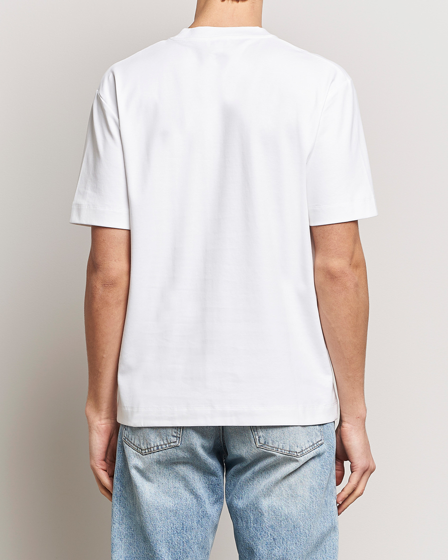 Herre | T-Shirts | Sunspel | Heavyweight Mock Neck T-Shirt White