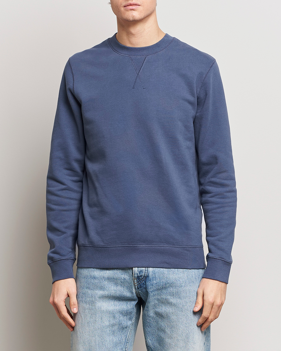 Herre |  | Sunspel | Loopback Sweatshirt Slate Blue