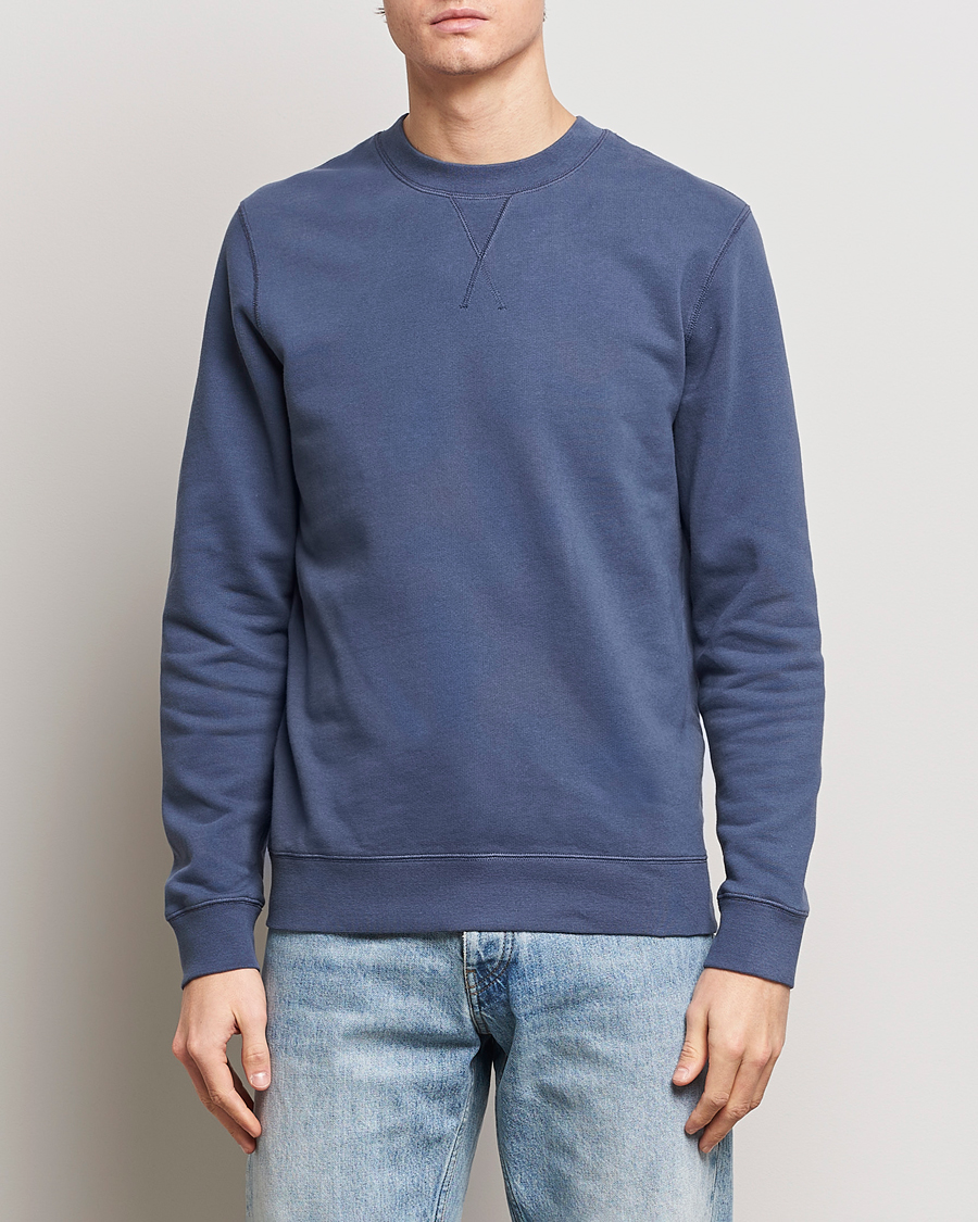 Herre | Salg | Sunspel | Loopback Sweatshirt Slate Blue