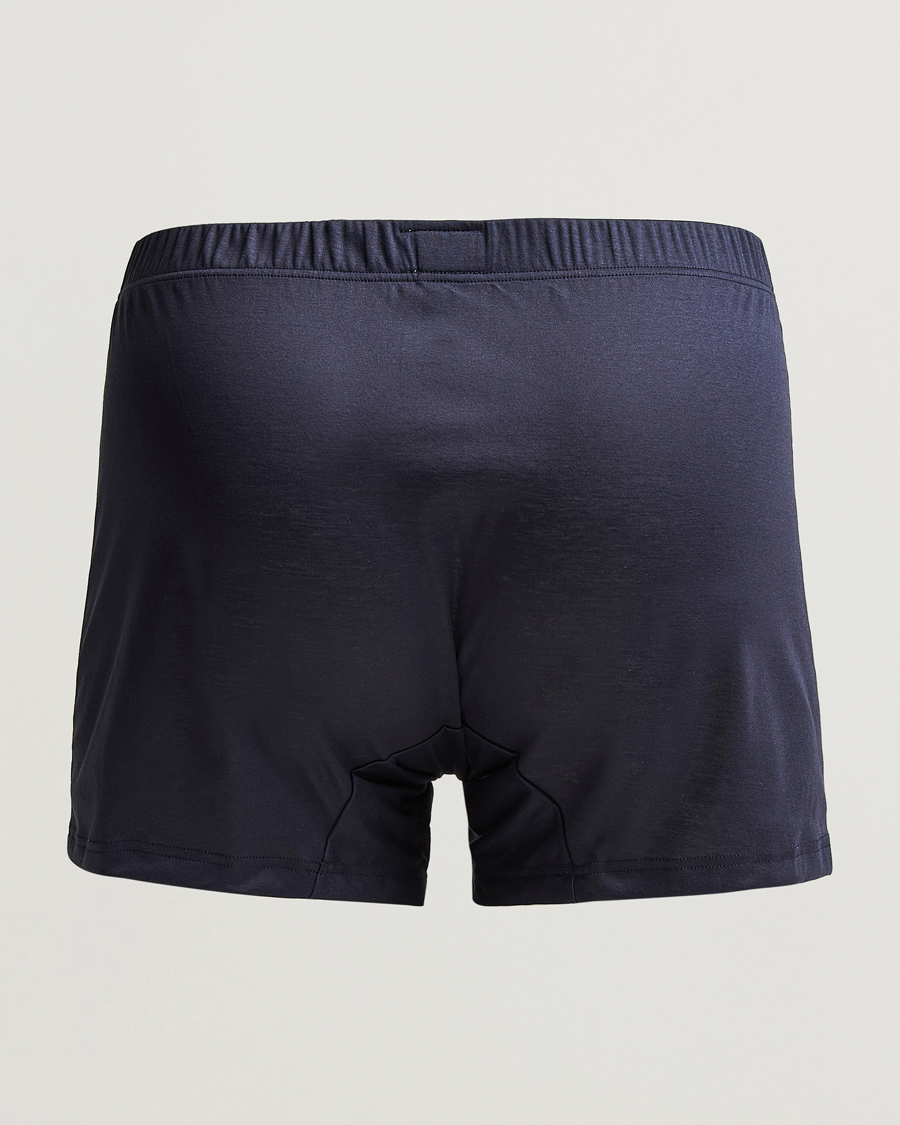 Herre | Undertøy | Zimmerli of Switzerland | Sea Island Cotton Boxer Shorts Navy