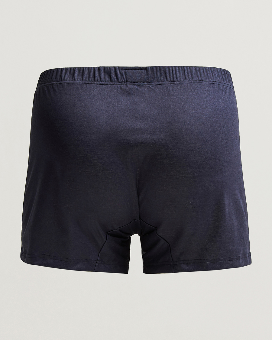 Herre | Klær | Zimmerli of Switzerland | Sea Island Cotton Boxer Shorts Navy