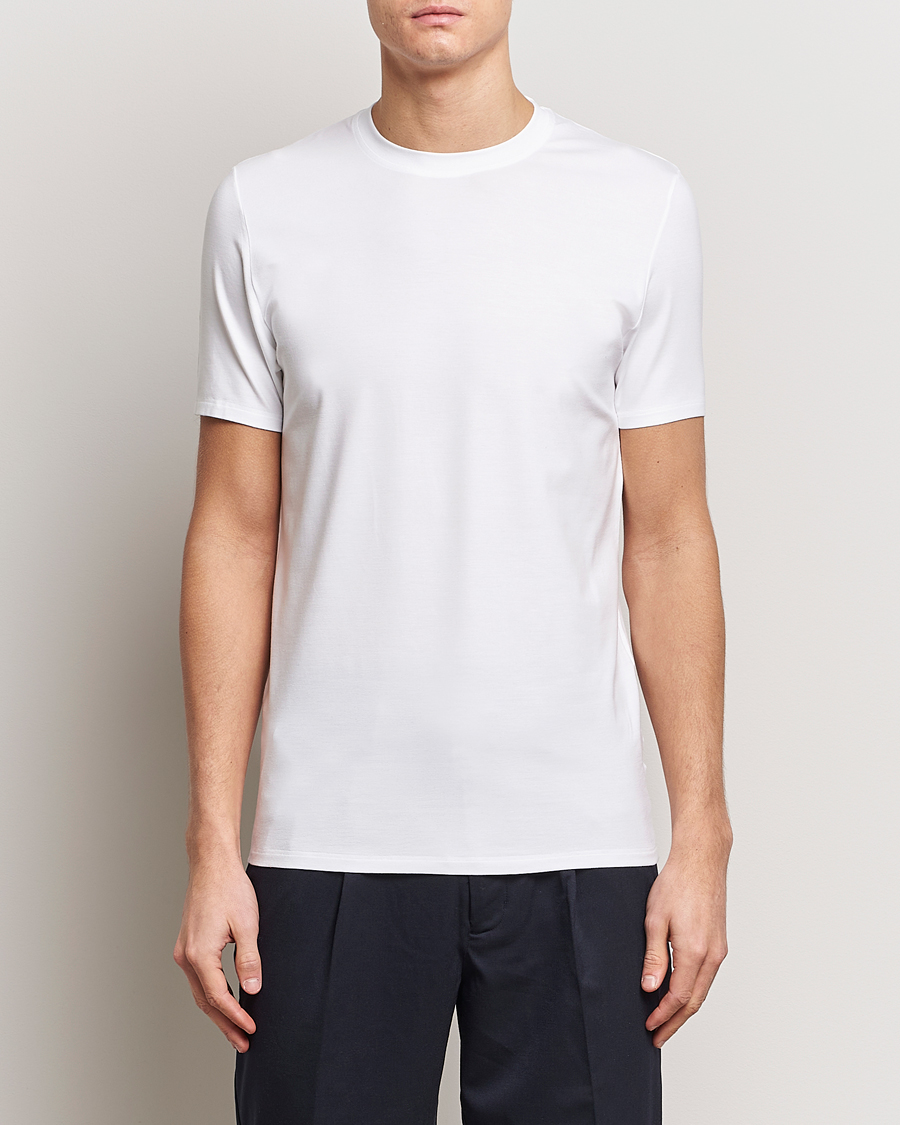 Herre | Klær | Zimmerli of Switzerland | Pureness Modal Crew Neck T-Shirt White