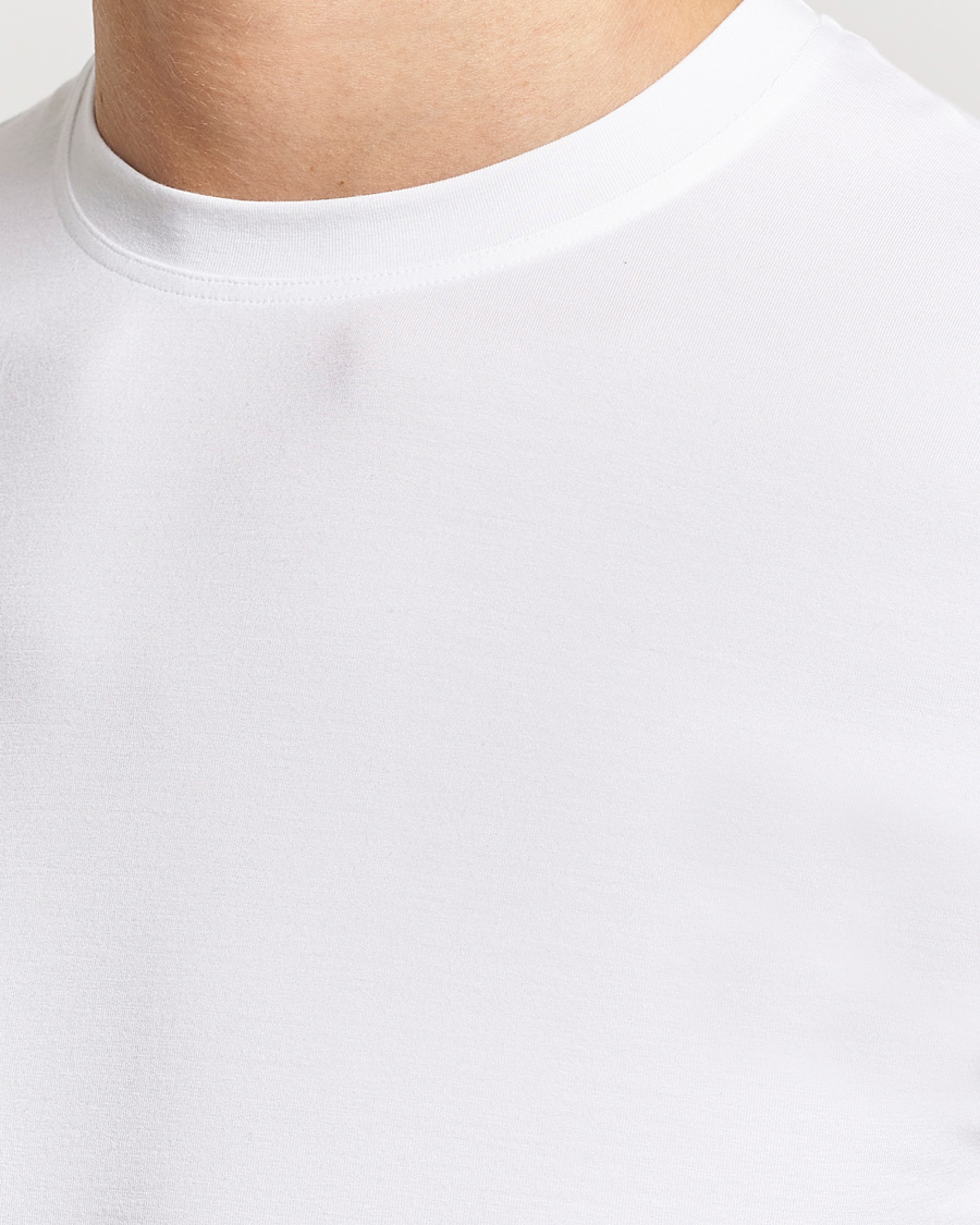 Herre | T-Shirts | Zimmerli of Switzerland | Pureness Modal Crew Neck T-Shirt White