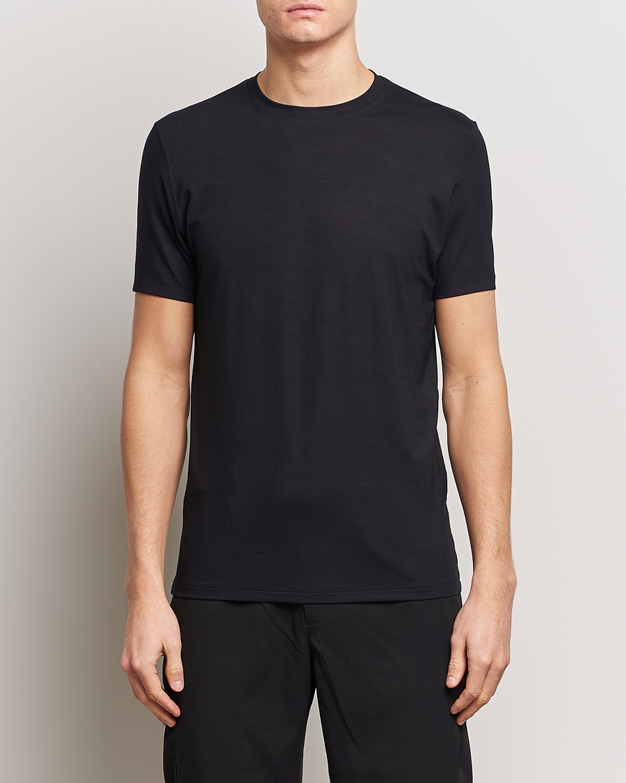 Herre | Klær | Zimmerli of Switzerland | Pureness Modal Crew Neck T-Shirt Black