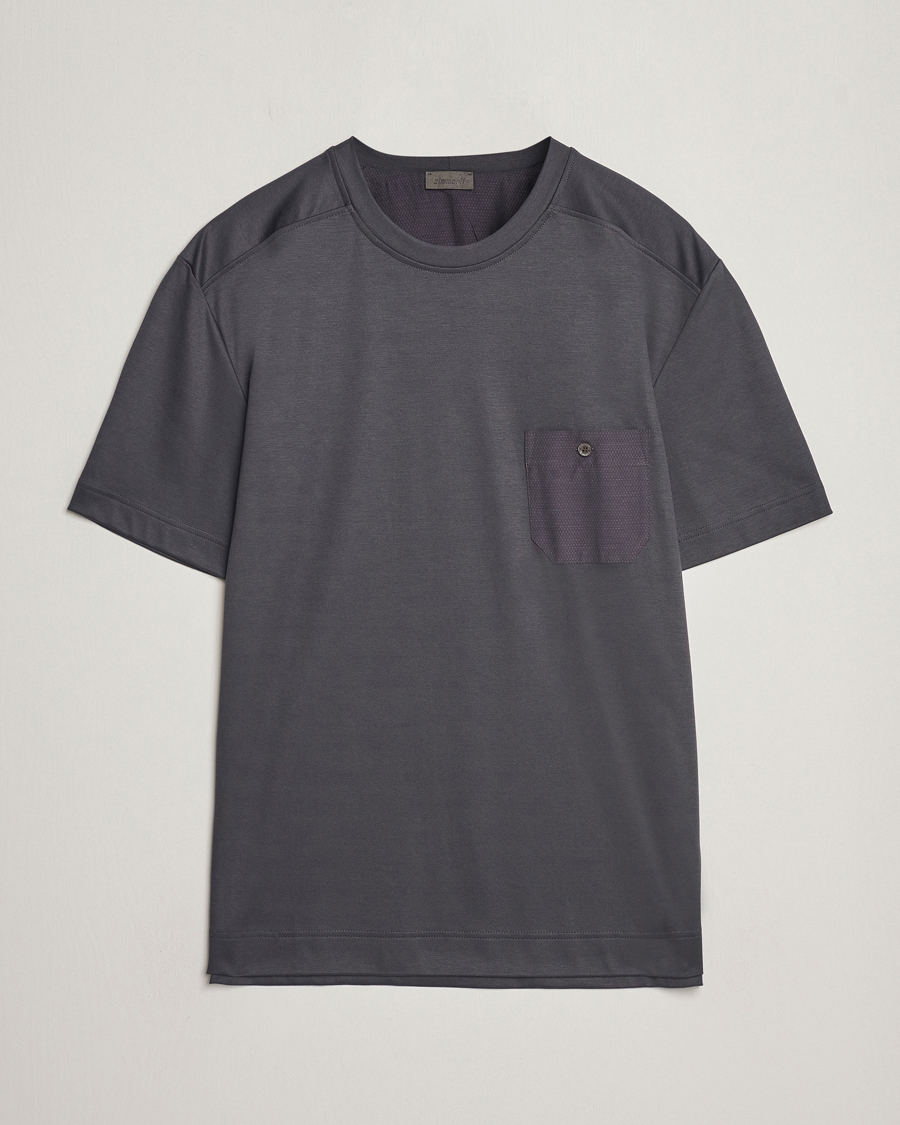 Herre |  | Zimmerli of Switzerland | Cotton/Modal Crew Neck Loungwear T-Shirt Phantom