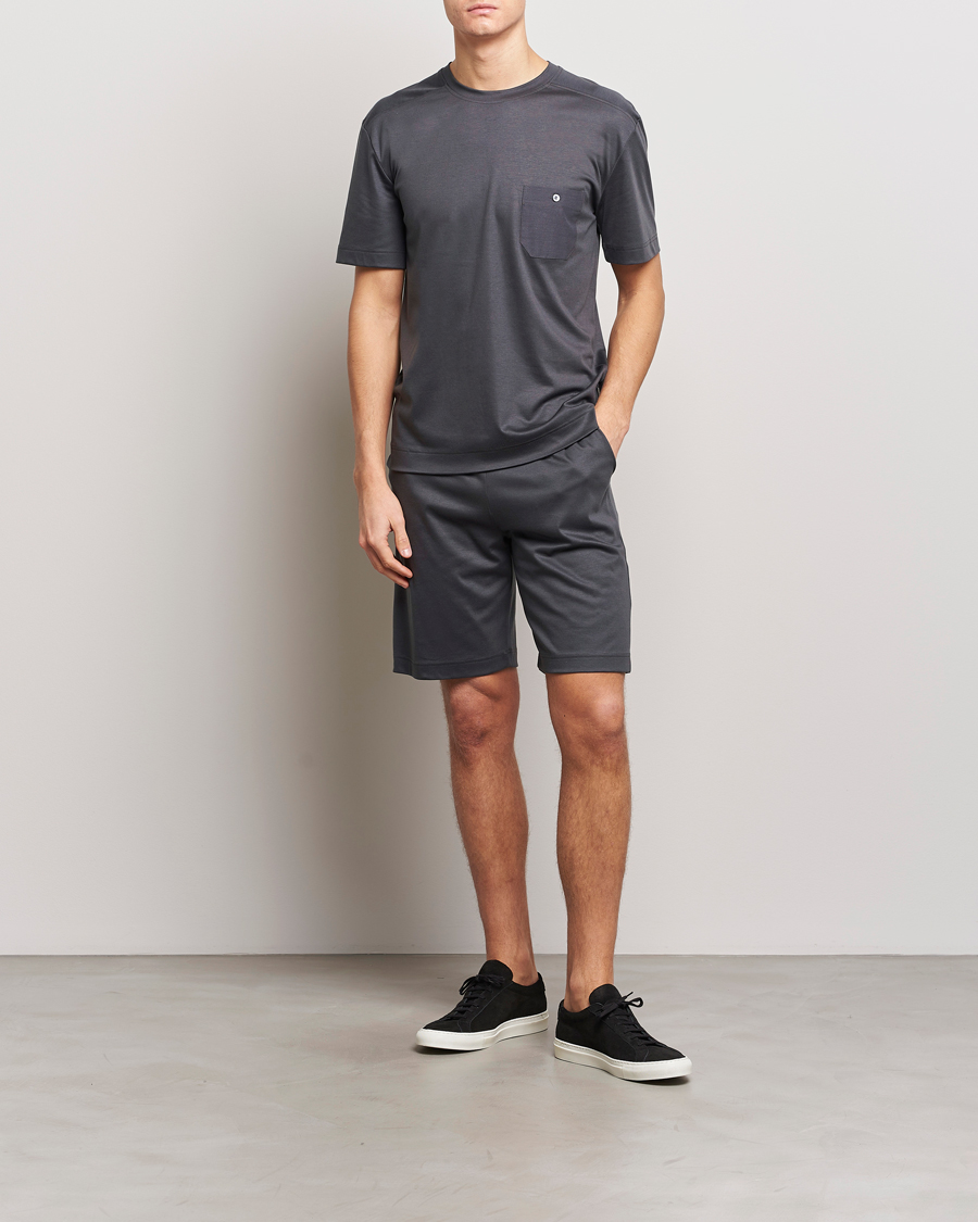 Herre | Pyjamaser og badekåper | Zimmerli of Switzerland | Cotton/Modal Crew Neck Loungwear T-Shirt Phantom