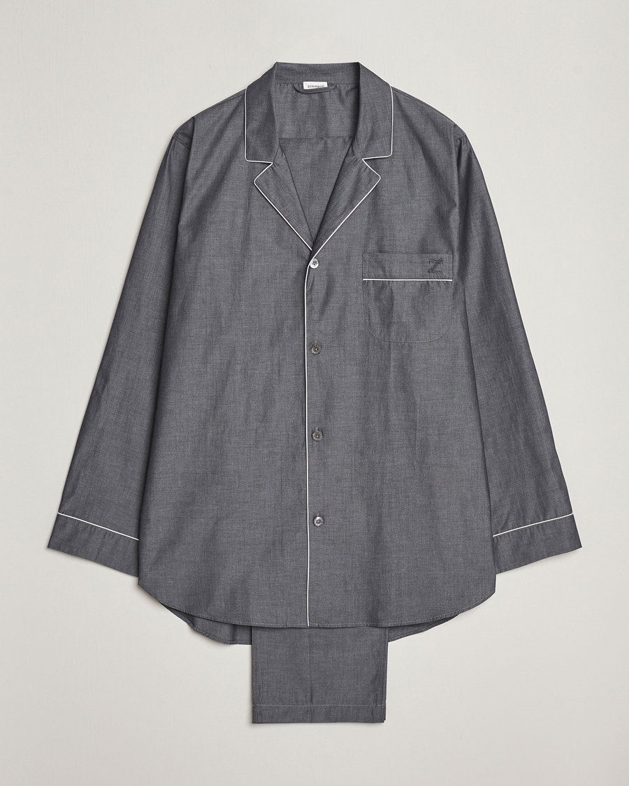 Herre | Pyjamaser og badekåper | Zimmerli of Switzerland | Mercerised Cotton Pyjamas Dark Grey