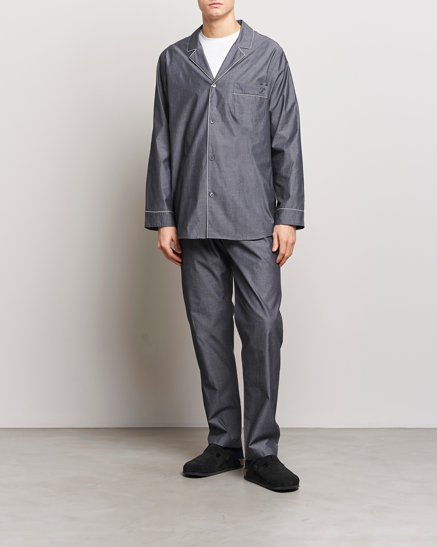 Herre | Pyjamaser og badekåper | Zimmerli of Switzerland | Mercerised Cotton Pyjamas Dark Grey