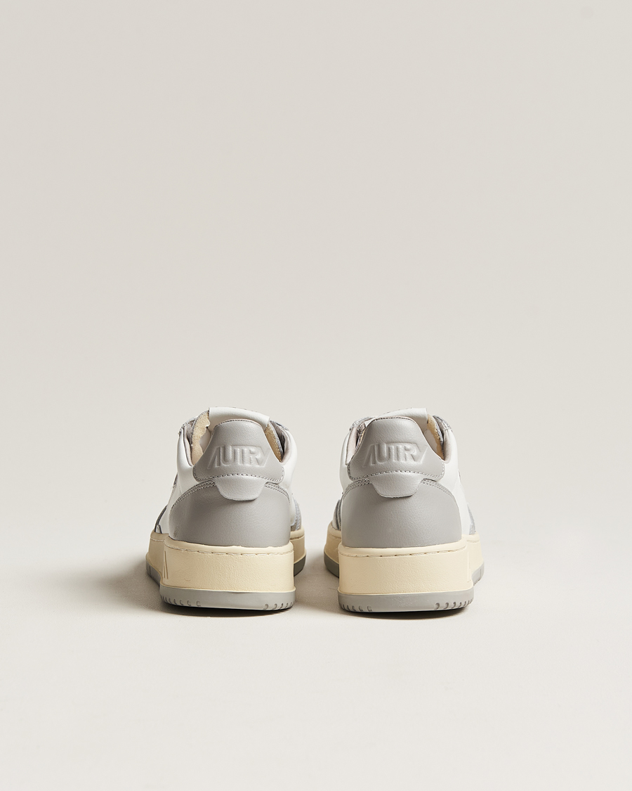 Herre | Autry Medalist Low Bicolor Leather Sneaker White/Grey | Autry | Medalist Low Bicolor Leather Sneaker White/Grey