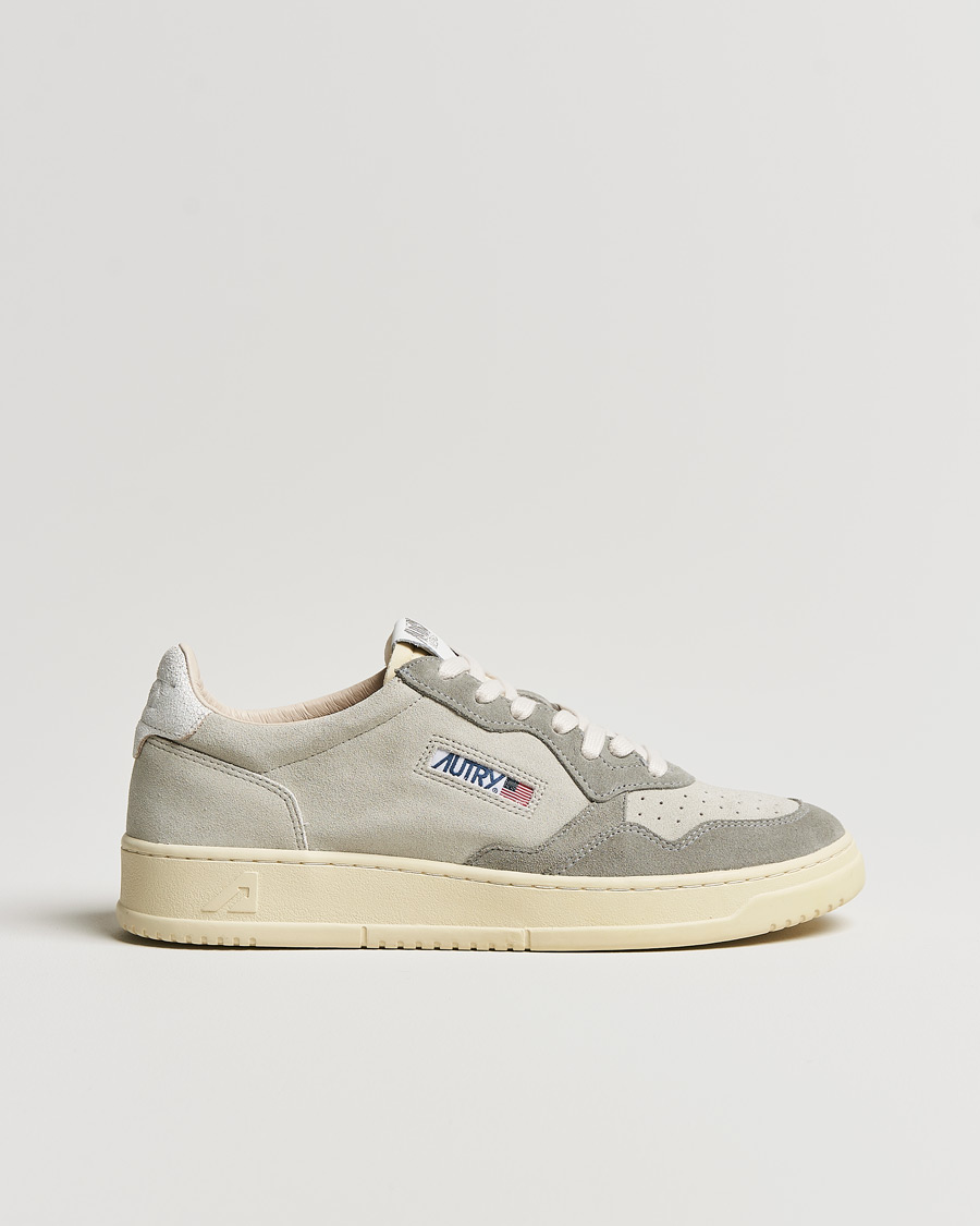 Herre | Autry Medalist Low Suede Sneaker Grey/Cream | Autry | Medalist Low Suede Sneaker Grey/Cream