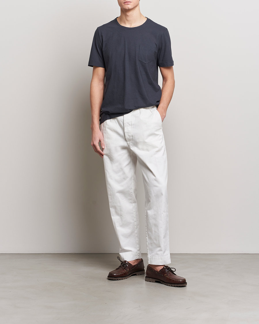 Herre | T-Shirts | Massimo Alba | Panarea Watercolor T-Shirt Black
