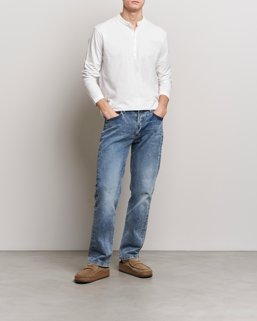 Herre | Gensere | Massimo Alba | Hawai Watercolor Henley White