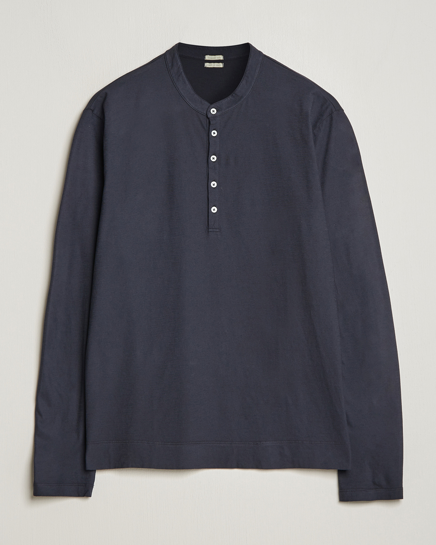 Herre | Gensere | Massimo Alba | Hawai Watercolor Henley Washed Black