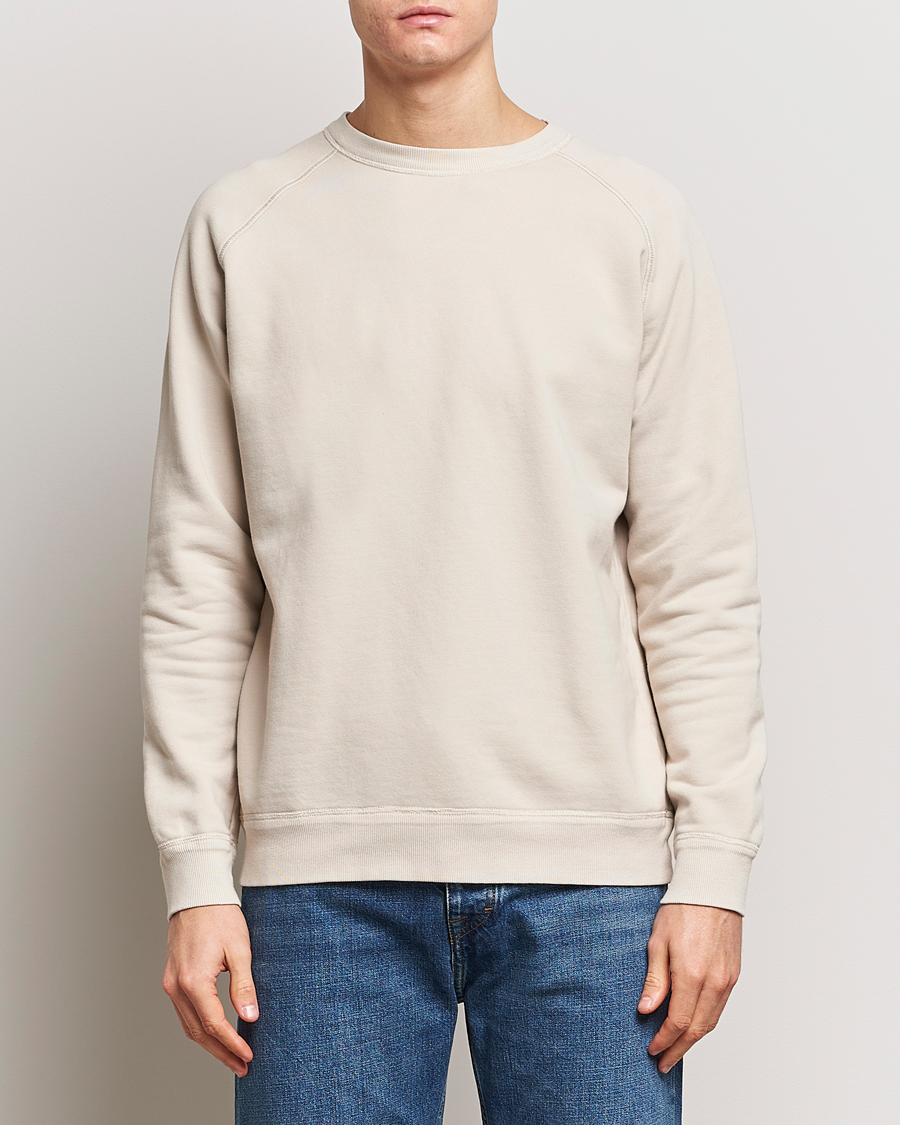 Herre |  | Massimo Alba | Freesport Fleece Cotton Sweatshirt Light Beige