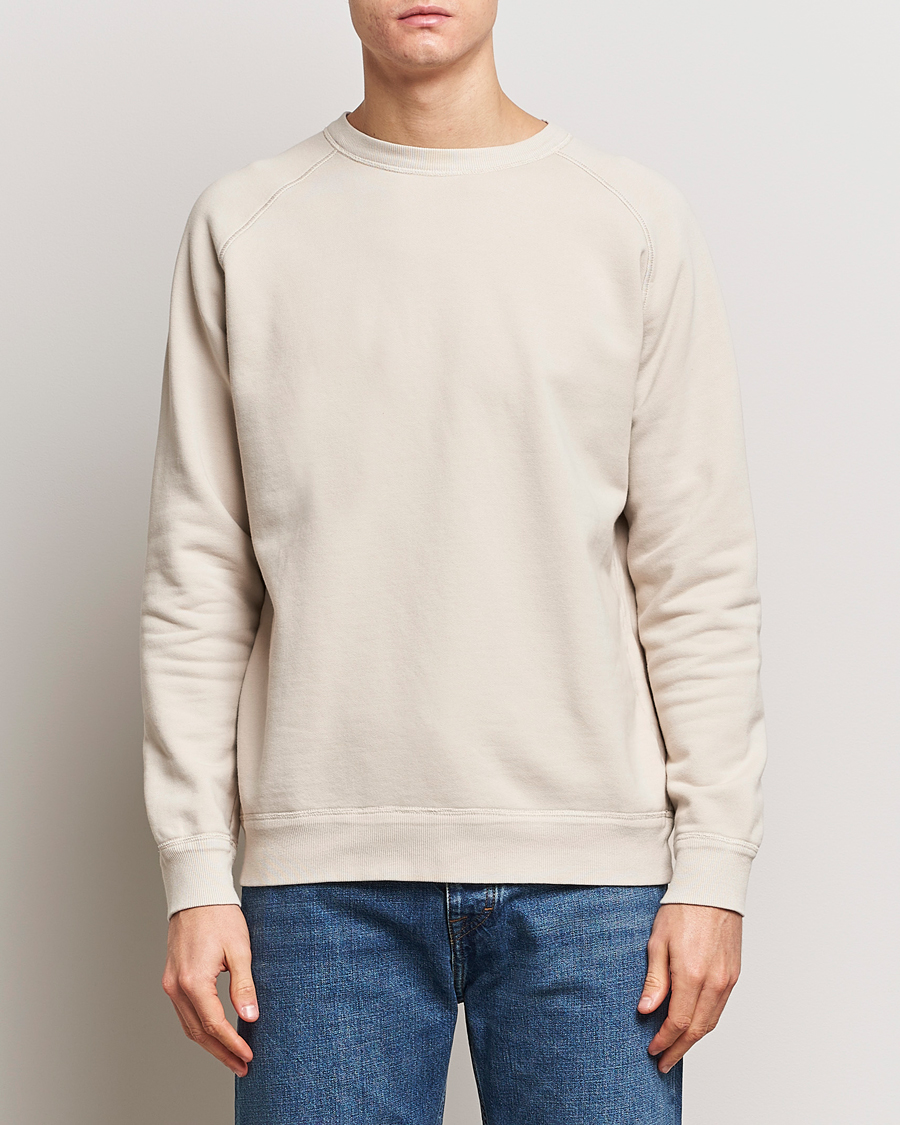 Herre | Avdelinger | Massimo Alba | Freesport Fleece Cotton Sweatshirt Light Beige