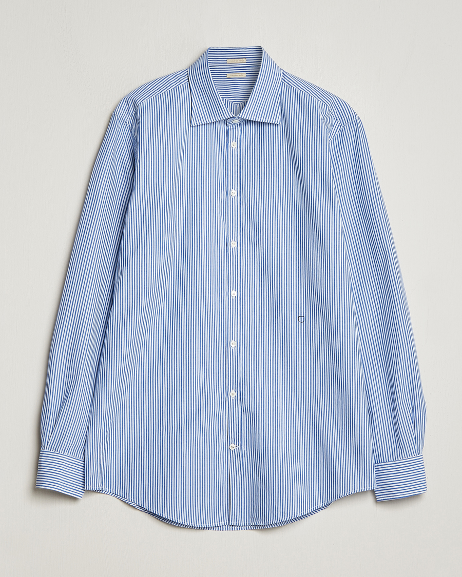 Herre | Skjorter | Massimo Alba | Genova Striped Cotton Shirt Blue Stripes