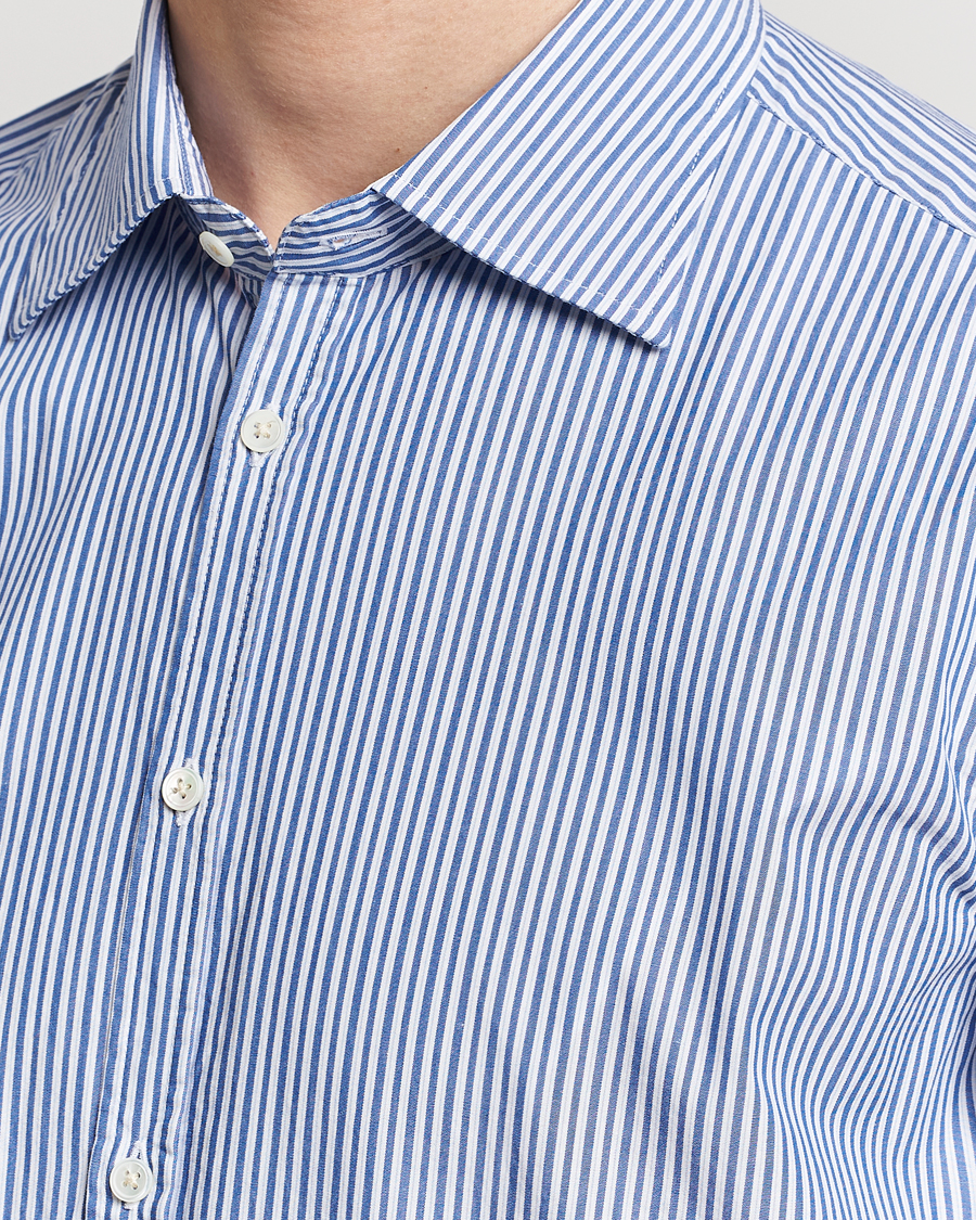 Herre | Skjorter | Massimo Alba | Genova Striped Cotton Shirt Blue Stripes