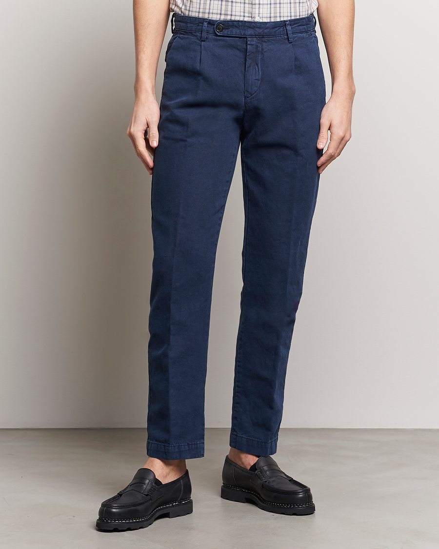 Herre | Klær | Massimo Alba | Ionio Cotton Trousers Navy