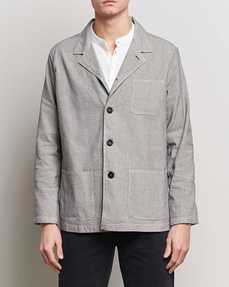 Herre |  | Massimo Alba | Florida Cotton/Linen Shirt Jacket Light Grey