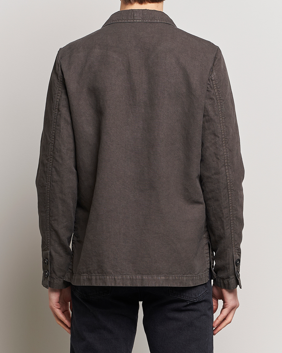 Herre | Jakker | Massimo Alba | Baglietto Washed Cotton Work Jacket Dark Brown