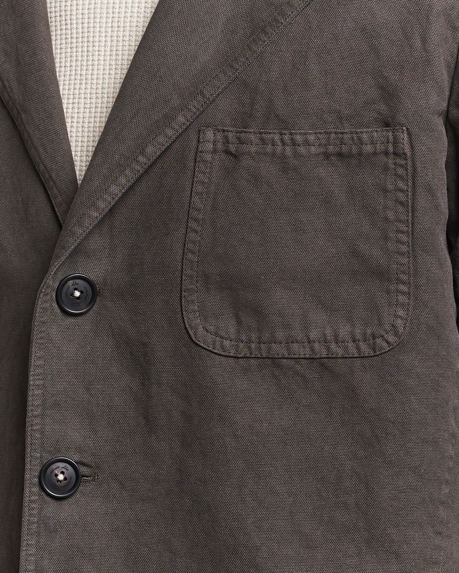Herre | Jakker | Massimo Alba | Baglietto Washed Cotton Work Jacket Dark Brown