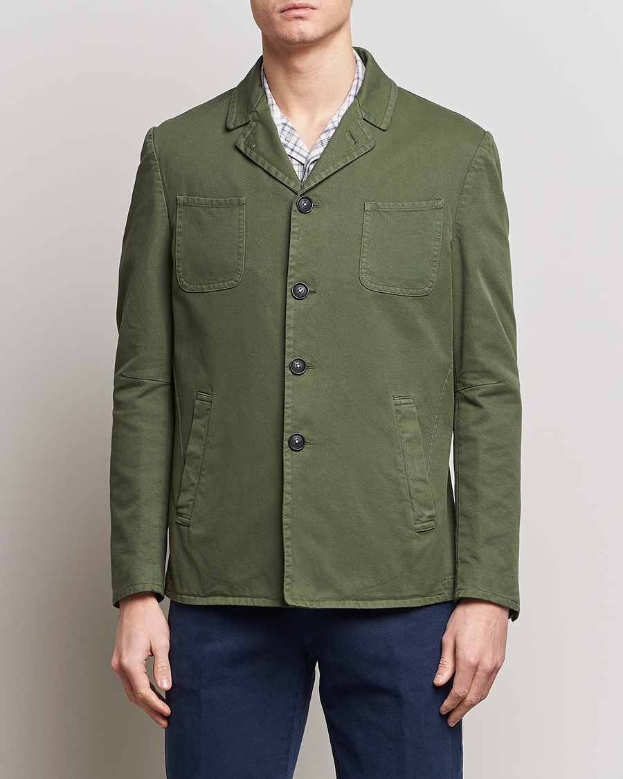 Herre | Italian Department | Massimo Alba | Solex Cotton Work Jacket Military Green