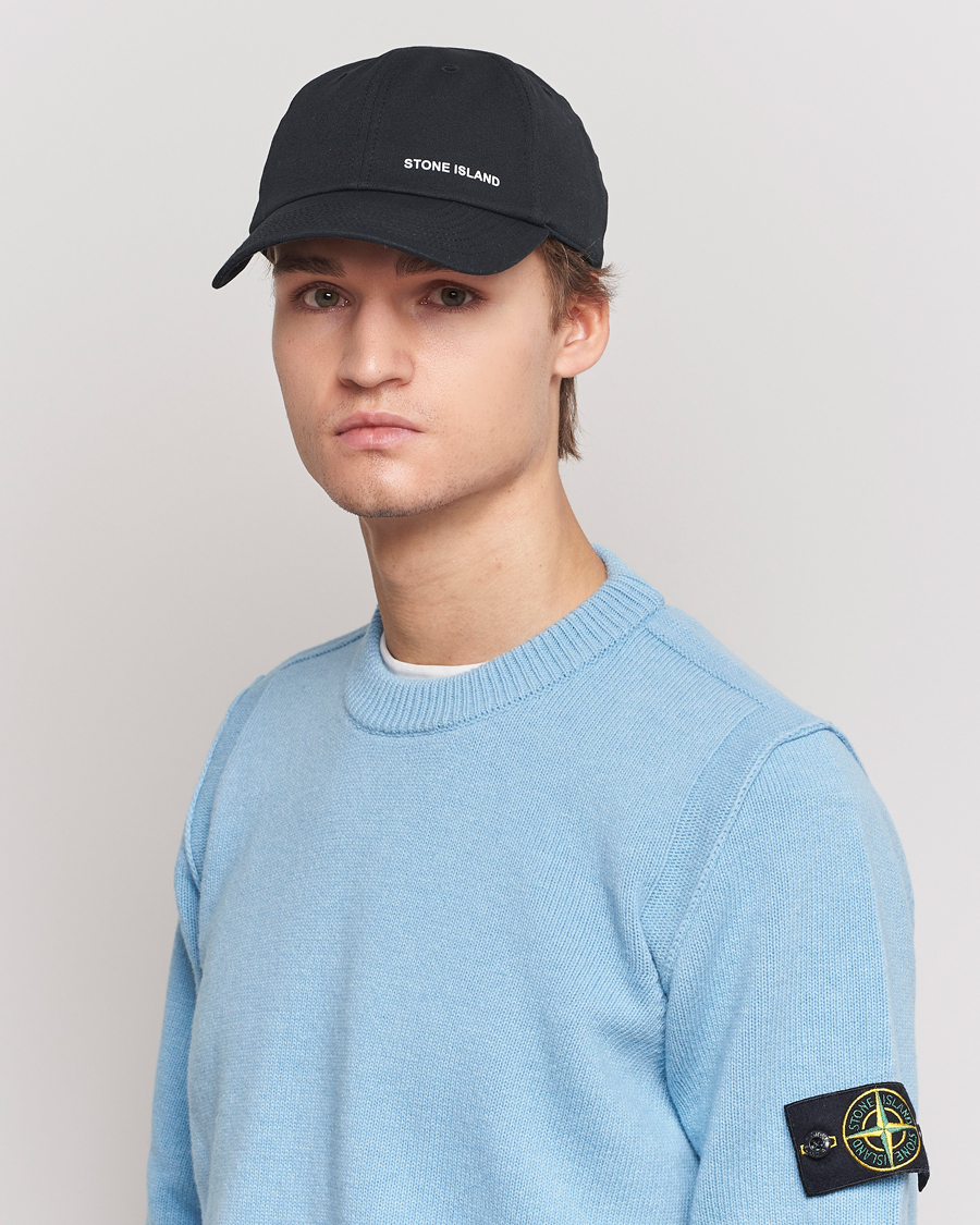 Herre | Stone Island Small Logo Cap Black | Stone Island | Small Logo Cap Black